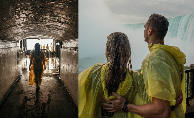 first in line during morning Niagara Falls tour
